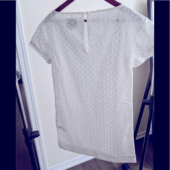 Kate Spade Havana Short Sleeve Eyelet Shift Dress - Picture 2 of 2